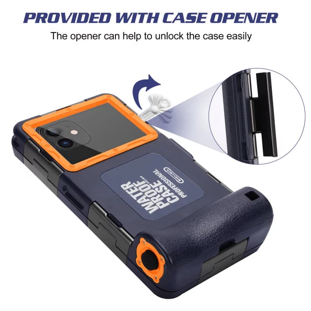 UrbanX Professional [15m/50ft] Swimming Diving Surfing Snorkeling Photo Video Waterproof Protective Case Underwater Housing for ZTE Blade A7 Vita And all Phones Up to 6.9 Unit LCD with Lanyard