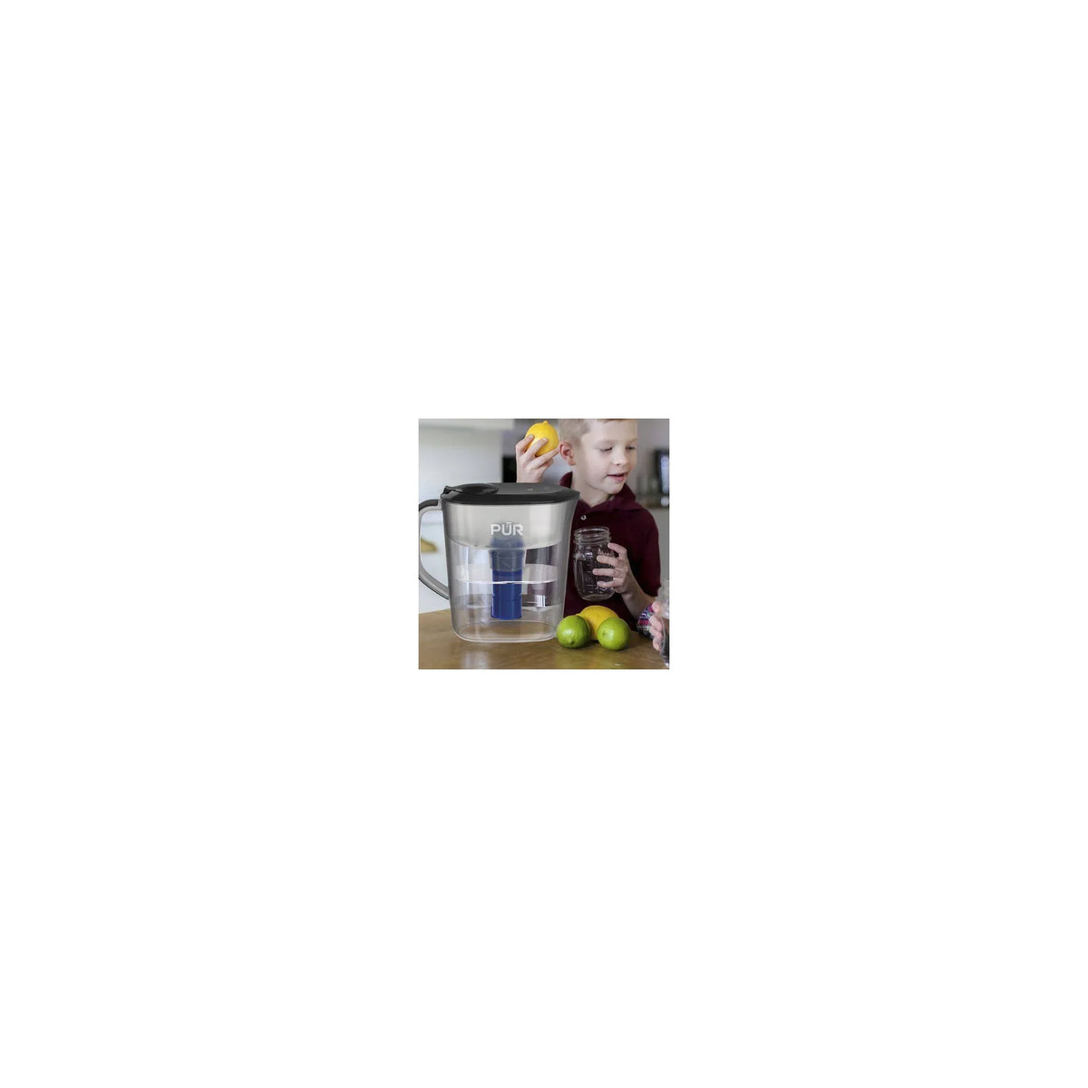 PLUS 11 Cup Water Pitcher Filtration System Smoke PPT110BA