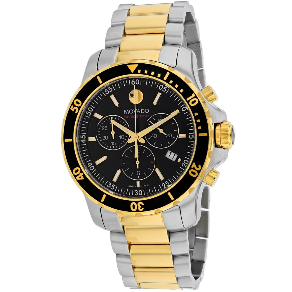 Movado Men's 2-Tone Chronograph Midnight Dial Watch - 2600146