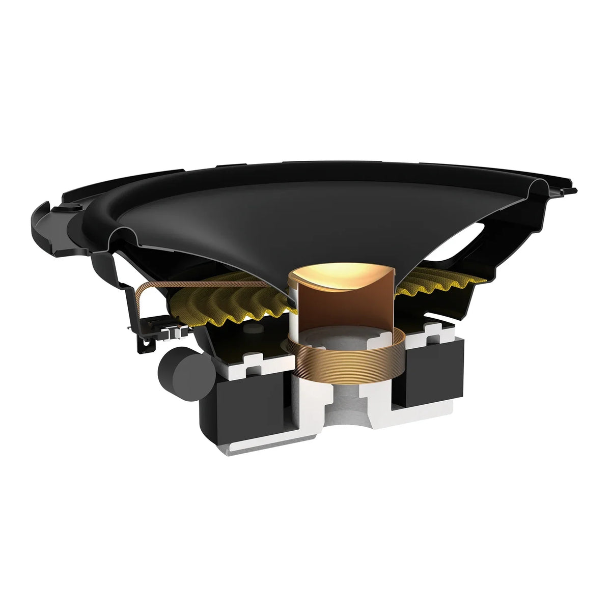 Pioneer TS-A1601C 5-1/4-In. 350-Watt 2-Way Component Speakers Charcoal and Gold, Max Power 2 Pack, TS-A1601C