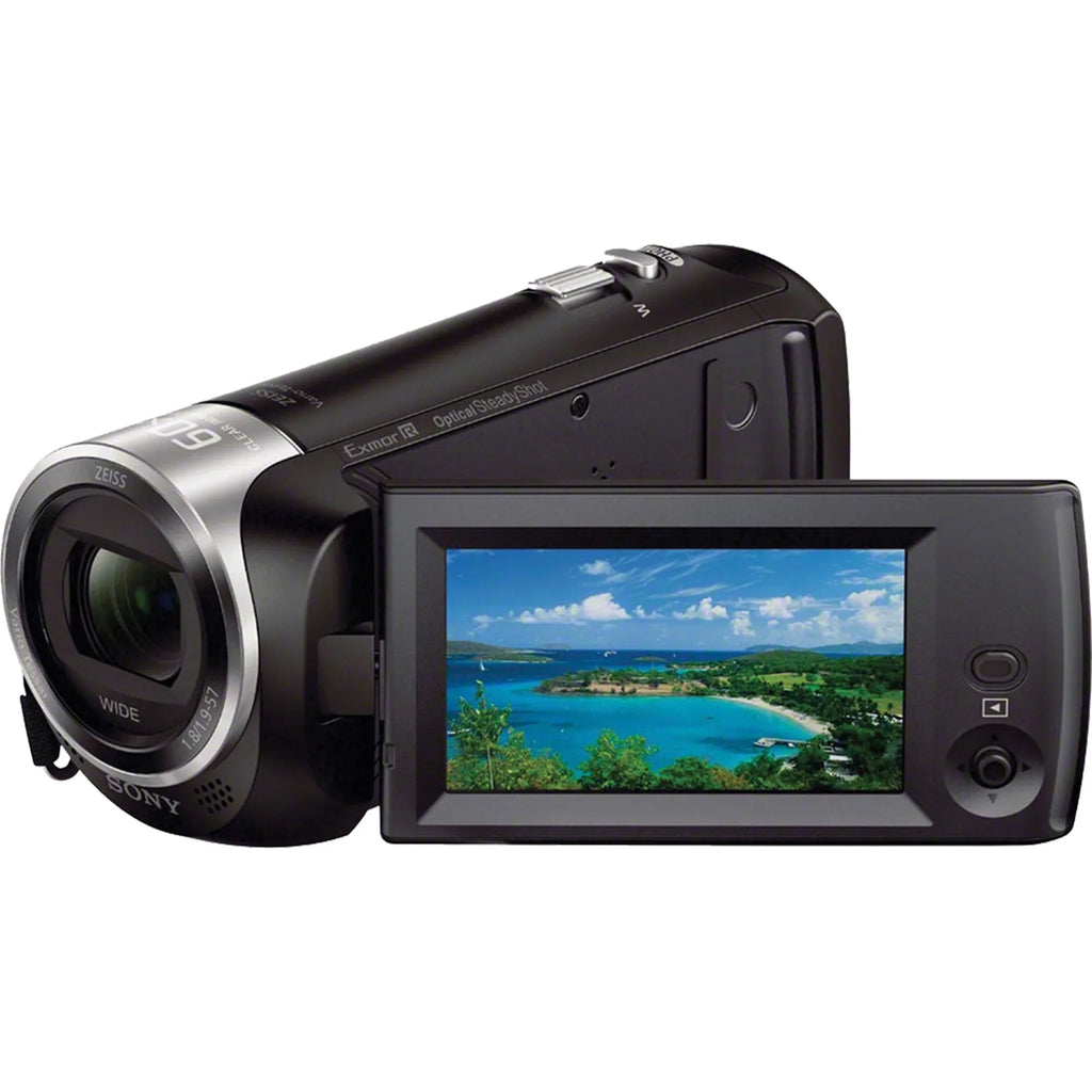 Sony HDR-CX405 HD Handycam Camcorder Video Recording with 32GB Micro SD Memory Card + Case + Tripod + ZeeTech Accessory Bundle