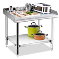 Stainless Steel Work Table - Kitchen & BBQ Table with Undershelf Workstation for Kitchen Home Restaurant Hotel-Heavy Duty Equipment Grill Stand - 24x28 Unit