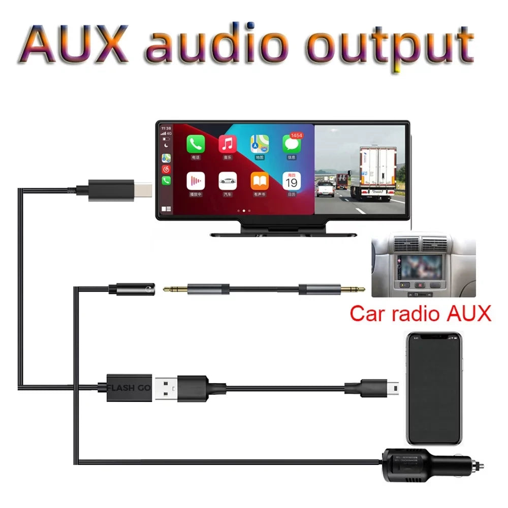 Docooler Multi-language Car Video Recorder Car Camera Auto Camcorder 10.26in Car Rearview Camera Mobilephone APP Control Car Multi- BT AUX Car Console