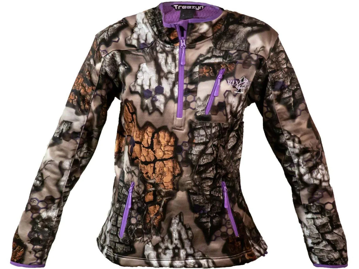 Treezyn LS Vixzyn 1/4 Zip Pullover - Women's, Late Seezyn Purple, Large, WLS16-4