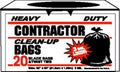 20 Count 32" x 50" 7 Bushel Dark 3 Mil Contractor Garbage Bags, Each