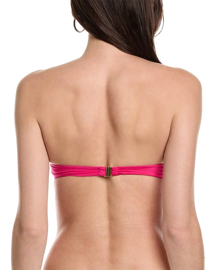 MONICA HANSEN womens Beachwear Icon Underwire Bikini Top, S, Pink