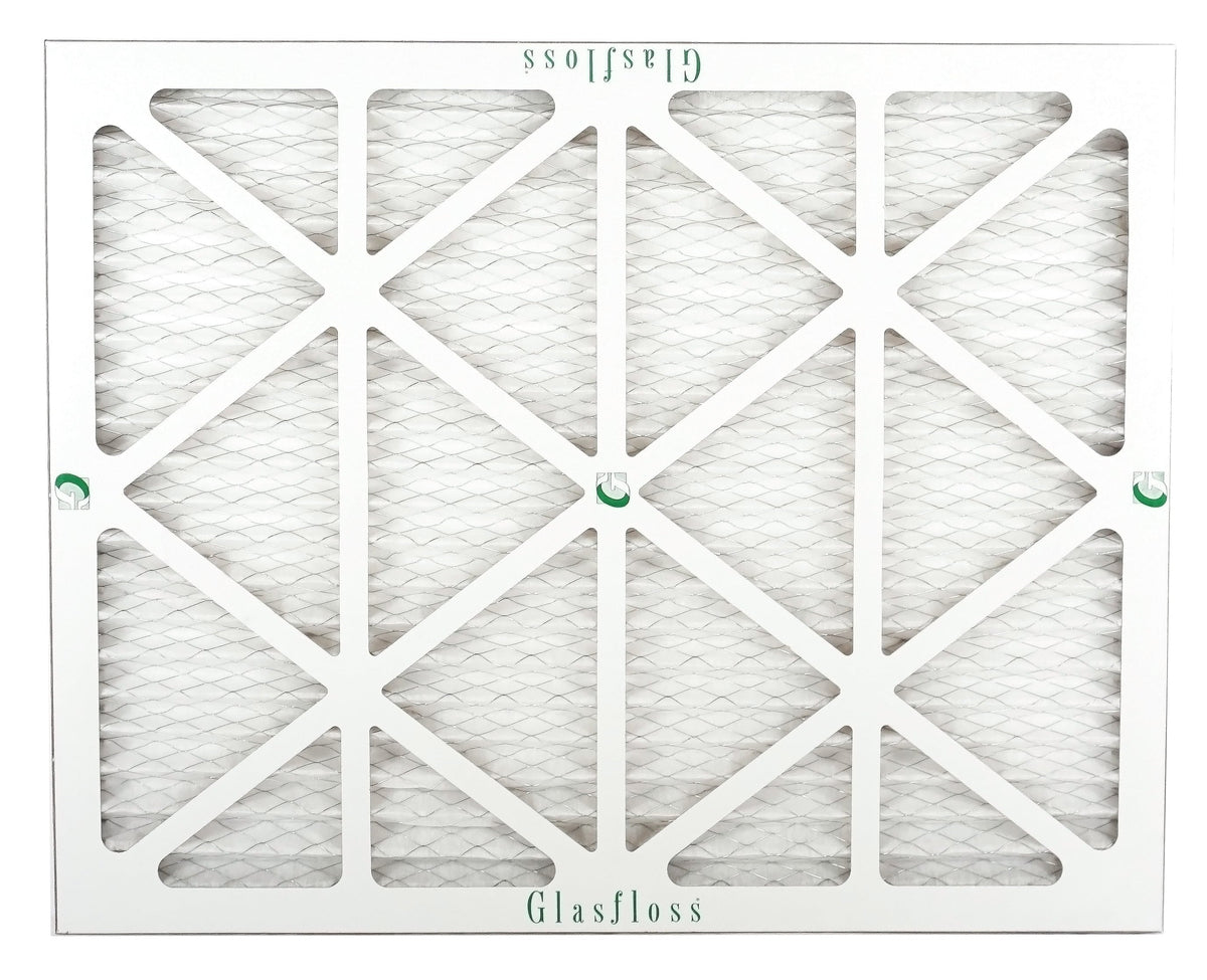 Glasfloss 20x24x1 - MERV 10 -Qty:12 - Furnace Air Filter - Made in USA (Actual Size: 19.5 x 23.5x7/8 Centimeter
