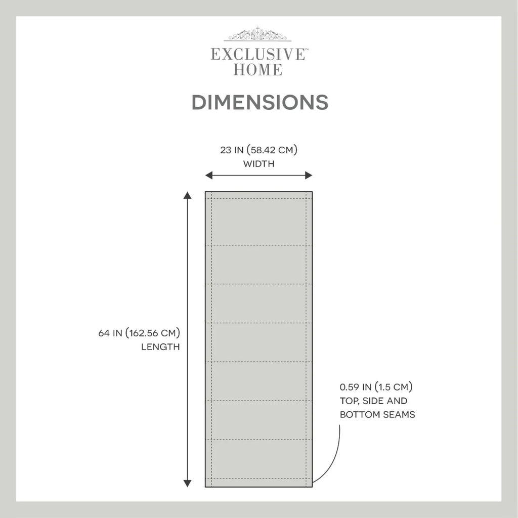 Exclusive Home Ricardo Total Dark Roman Shade, 23"x64", Grey