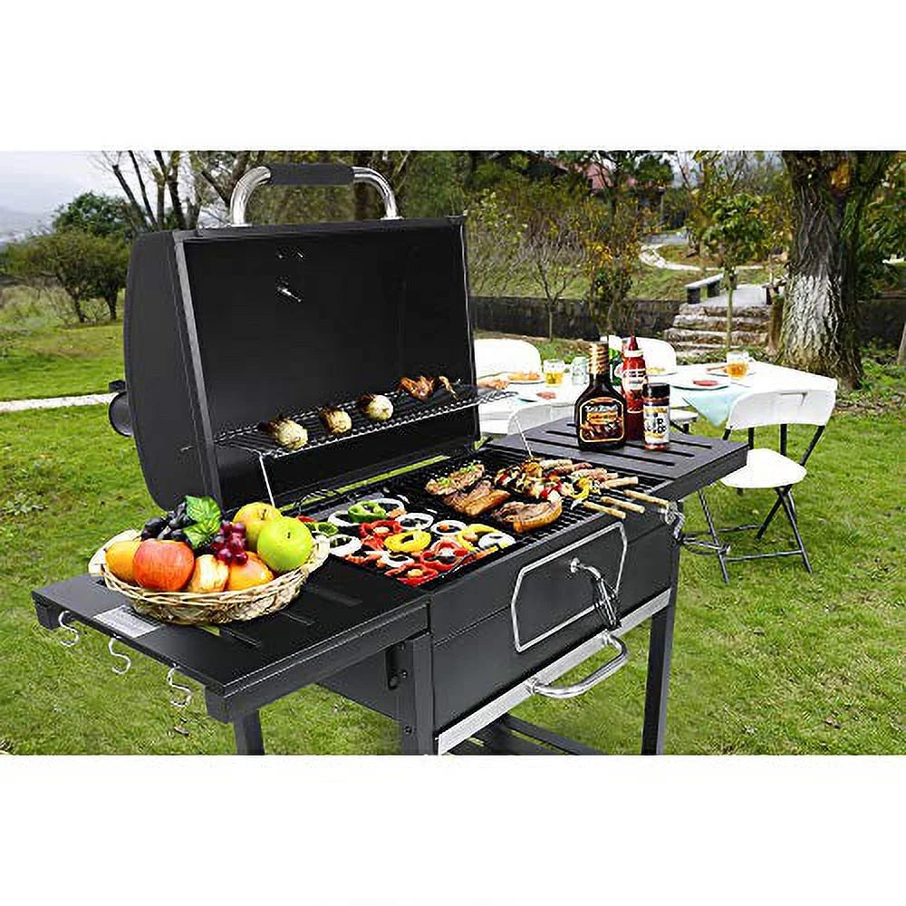Royal Gourmet CD2030AN Centimeter Charcoal Grill, Deluxe BBQ Smoker Picnic Camping Patio Backyard Cooking, Onyx Large