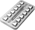 Stainless Steel Whisky Stones Metal Ice Cube Reusable Chilling Rocks Cooling for Scotch Whisky Wine Gin Tonic Drinks Party Men Women(Size:12 Pieces,Color:Heart-Shaped)