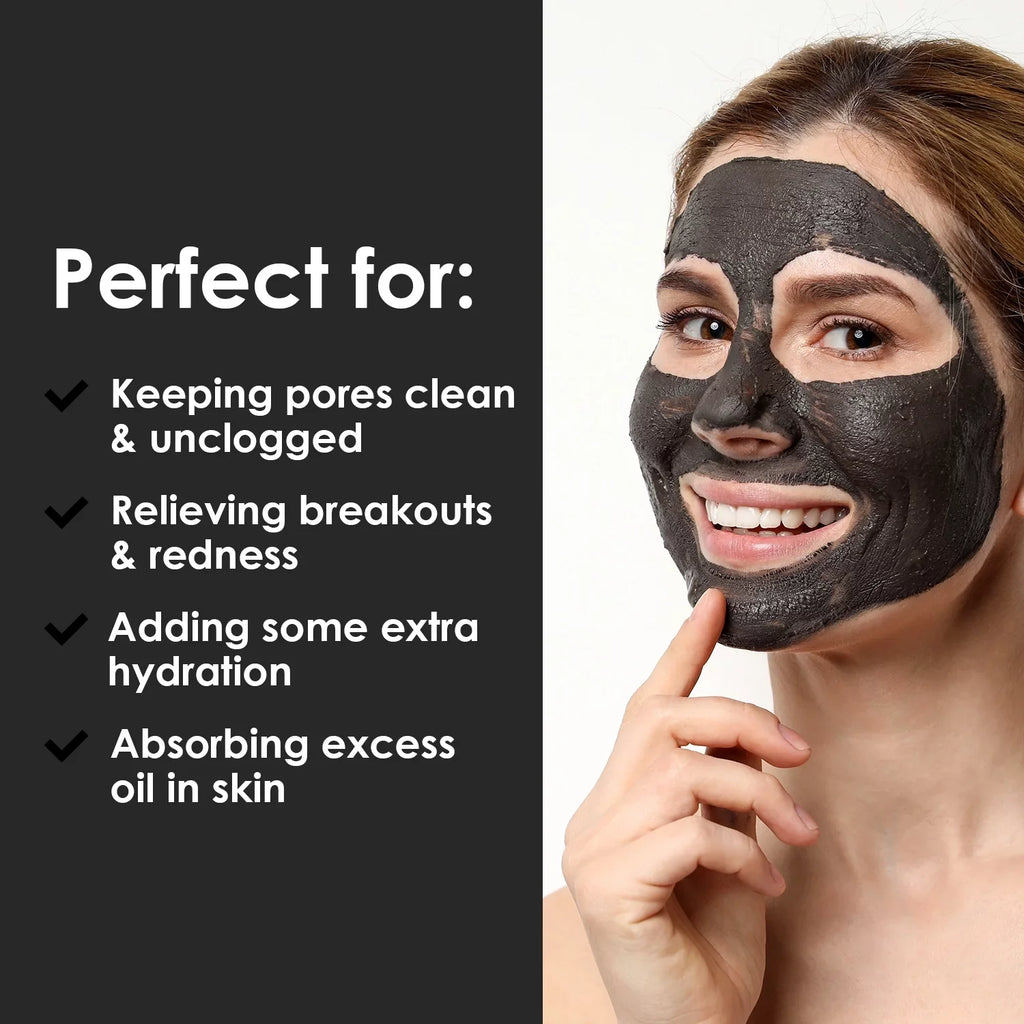 Dead Sea Mud Mask for Face and Body - Best Cleansing Clay for Charcoal and Clogged Pores (8.8oz.)
