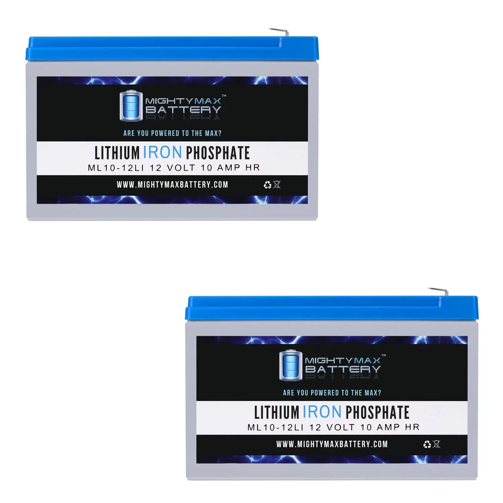 12V 10AH Lithium Replacement Battery Compatible with Streamlight E-Flood Box HL - 2 Pack