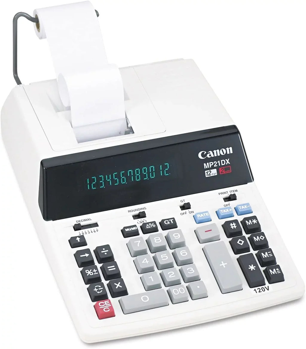 Canon MP21DX Mp21dx Two-Color Printing Calculator 12-Digit Fluorescent Onyx