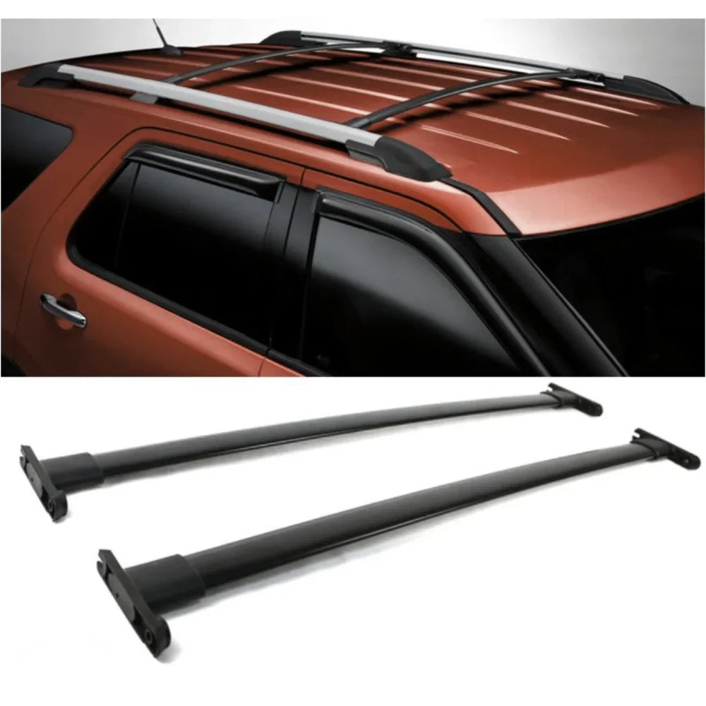 For Ford Explorer Police Interceptor Utility Roof Rack Bar 2Pc Charcoal Aluminum