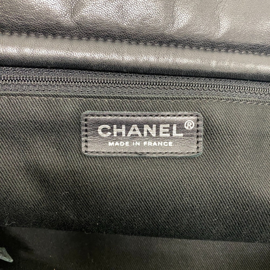 Pre-Owned CHANEL Bubble Quilt Chain Shoulder Coco Mark Handbag Charcoal Women's Z0005974 (Fair)