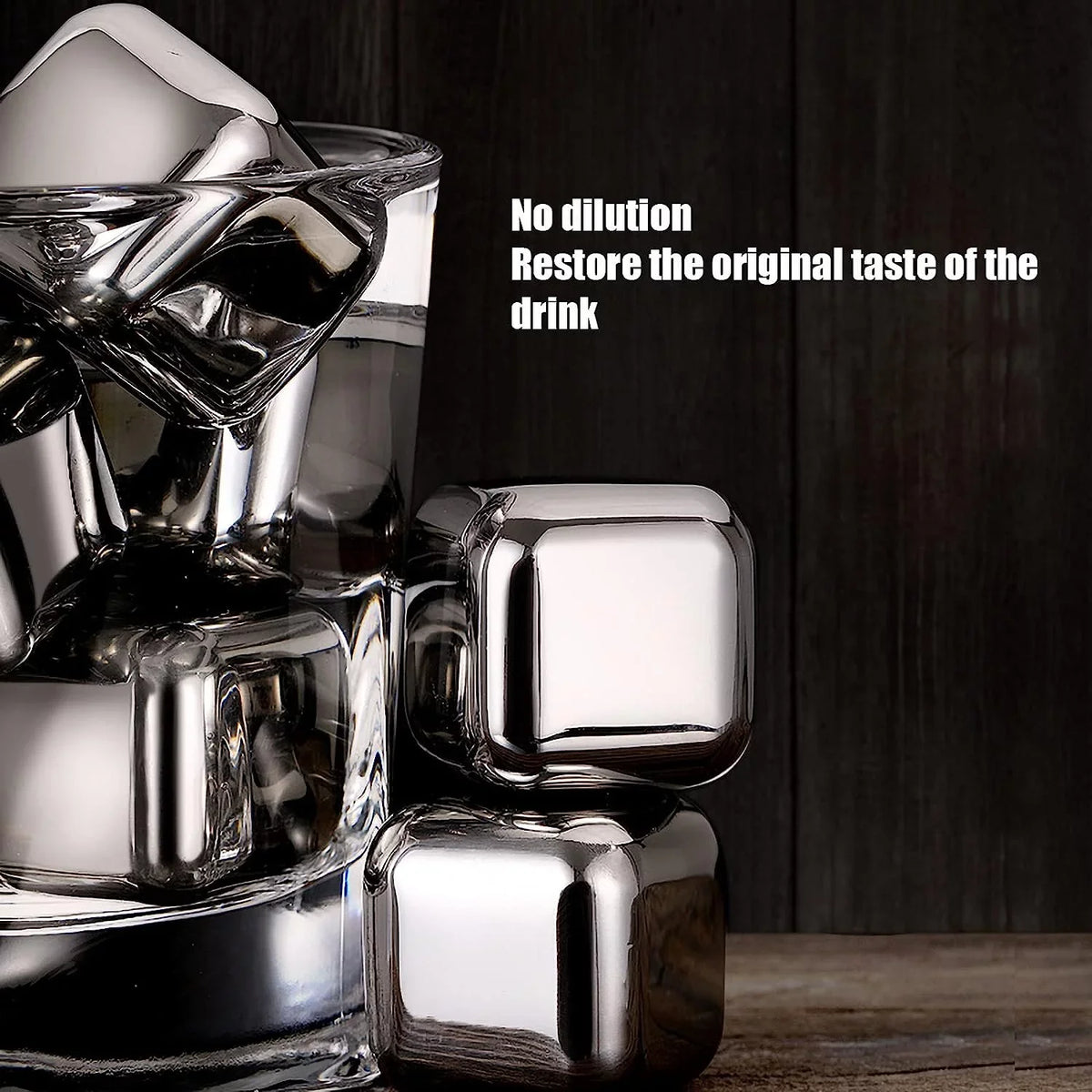 Stainless Steel Whisky Stones Metal Ice Cube Reusable Chilling Rocks Cooling for Scotch Whisky Wine Gin Tonic Drinks Party Men Women(Size:12 Pieces,Color:Heart-Shaped)
