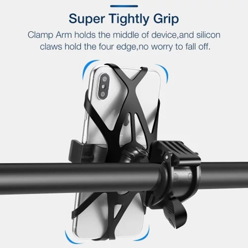 Bicycle Mount Handlebar Silicone Holder Bike Non-Slip Strap Shockproof P3J for Doro 824 SmartEasy - Essential Phone (PH-1) - Google Pixel XL 5 4a 4 XL 3a XL 3 XL 2 XL - HTC U11 U12 Plus
