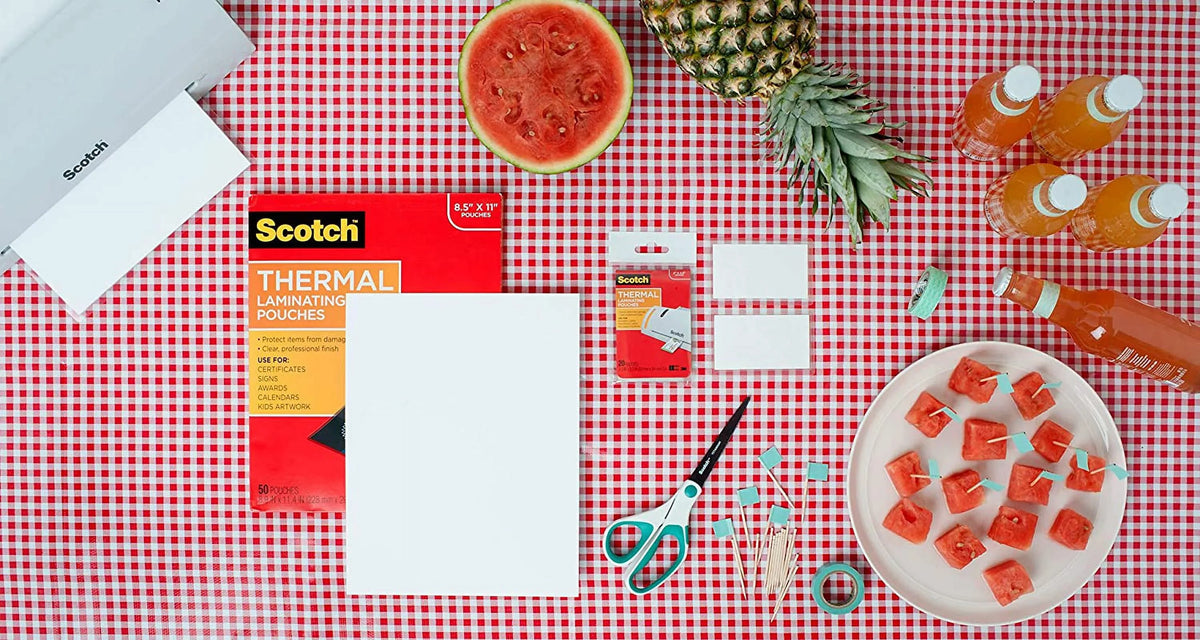 Scotch Thermal Laminating Pouches, 100-Pack, 8.9 x 11.4 Inch Letter Size Sheets (TP3854-100)