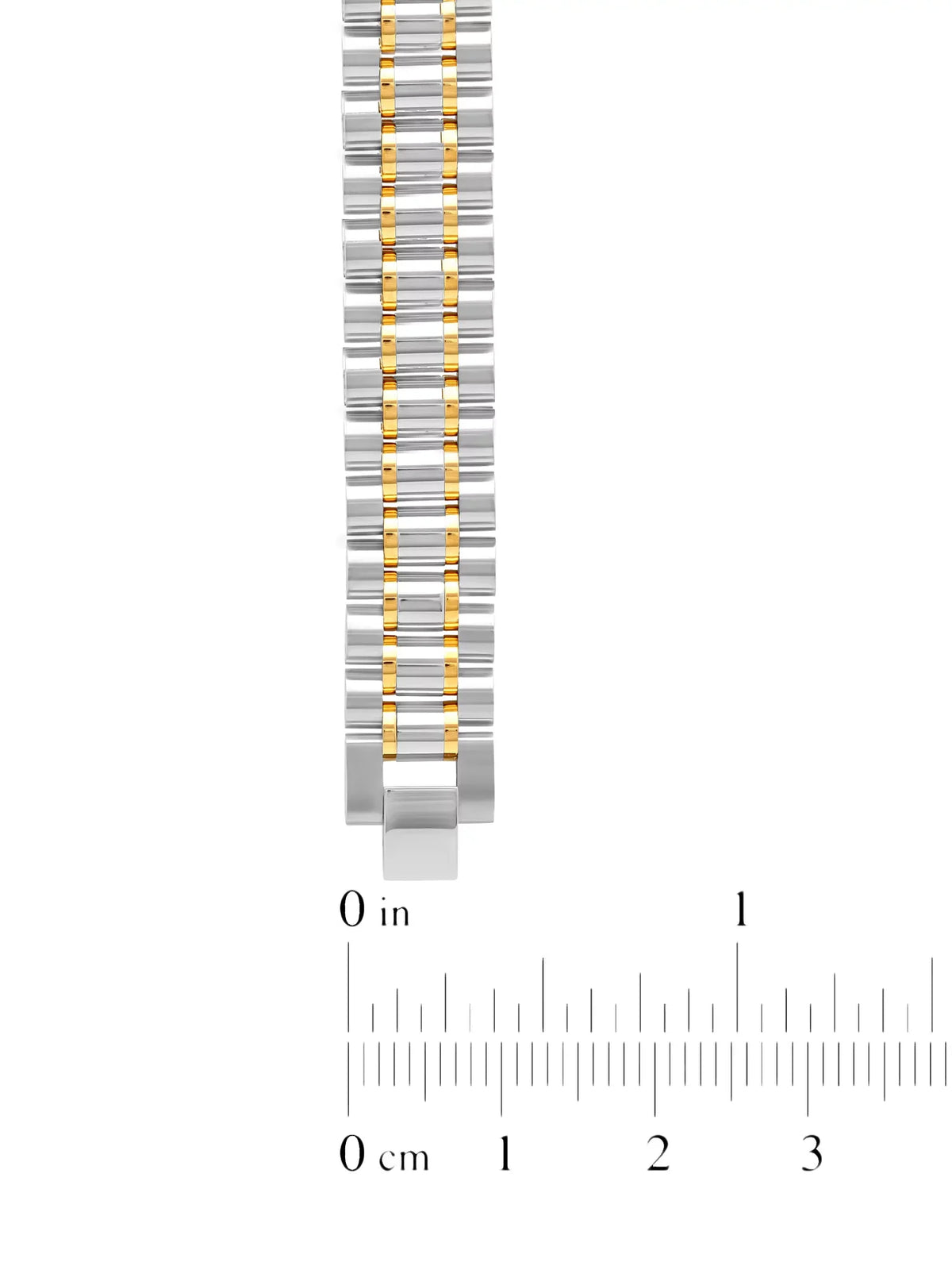 Mens Two-Tone Stainless Steel Watch Link Bracelet