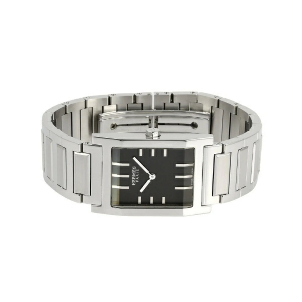 Pre-Owned Hermes Tandem TA1.710 Onyx Dial Watch Ladies (Good)