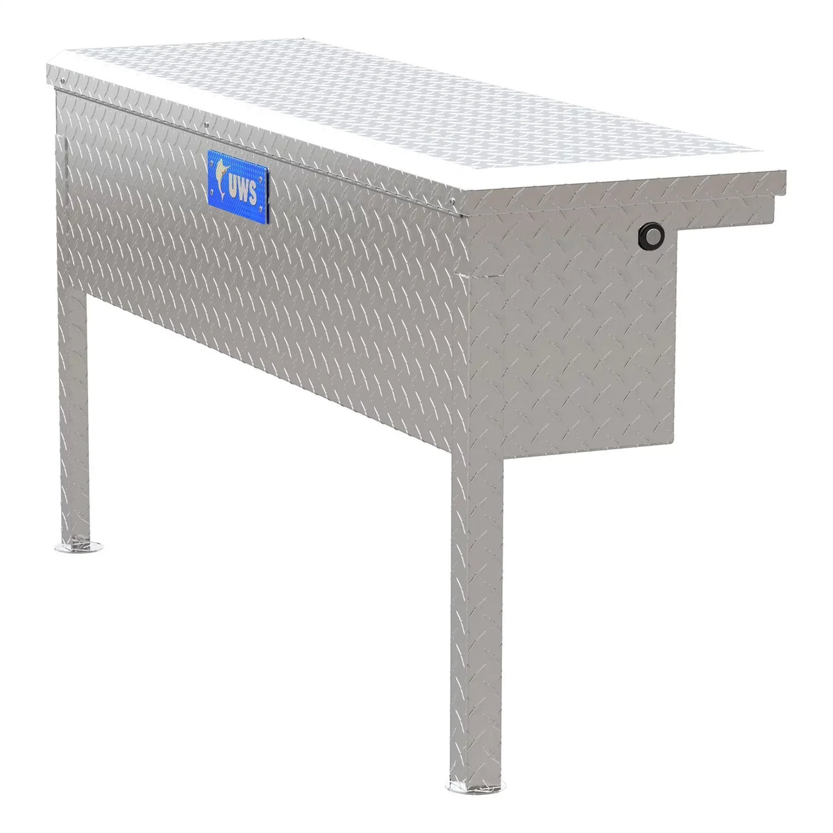 UWS TBSM-48-LP Side Mount Series Single Lid Tool Box; L 48 in. x W 11.25 in. x H 11 in.; Low Profile; Brite Aluminum; Mounting Hardware Not Included;