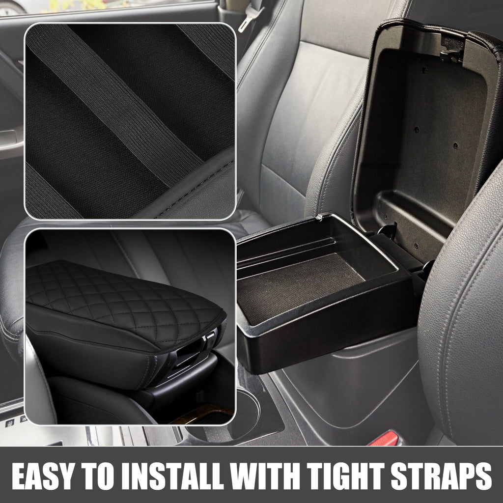 Unique Bargains Car Center Console Pad Waterproof Armrest Seat Box Cover Protector for Ford Bronco Sport 2020-2023 Onyx