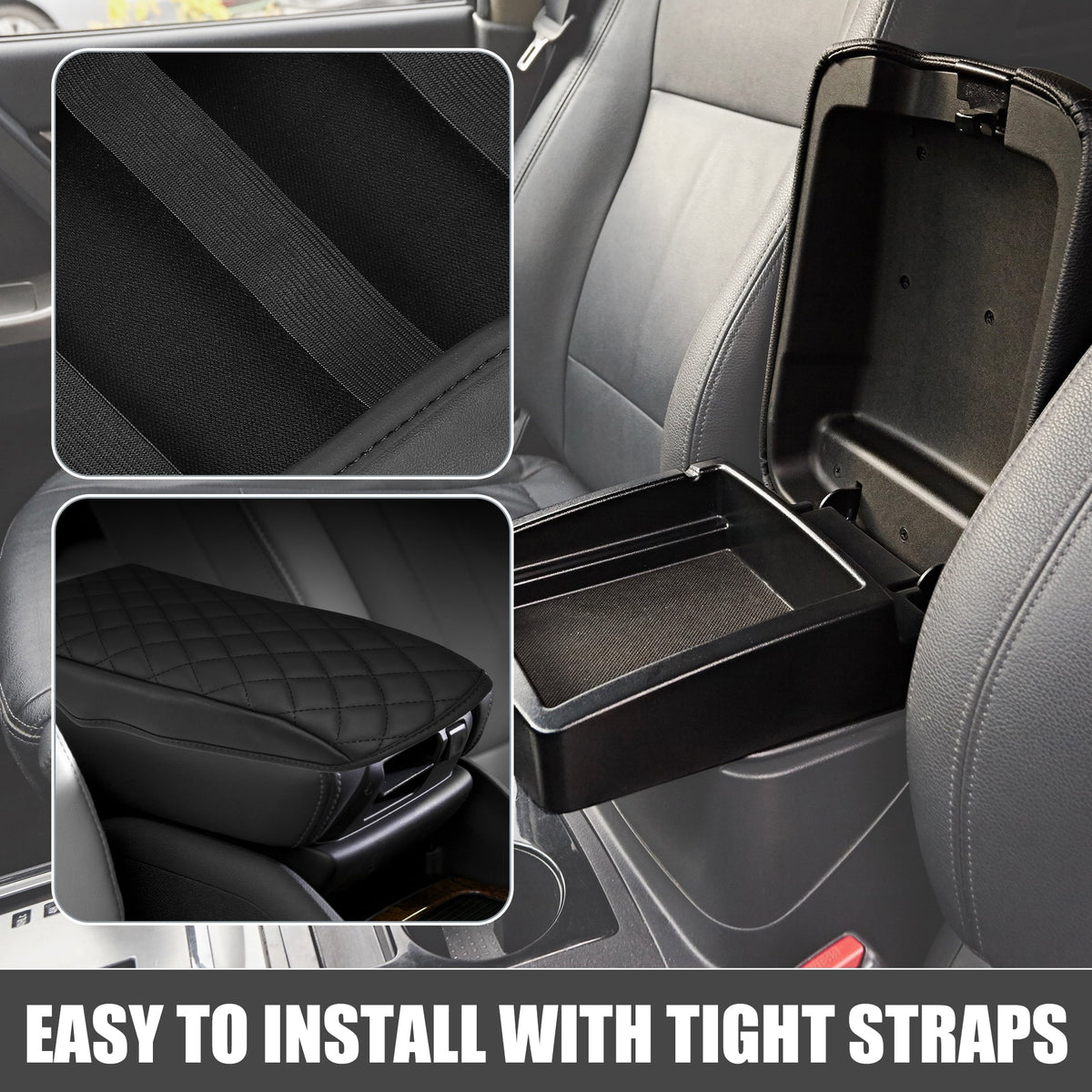 Unique Bargains Car Center Console Pad Waterproof Armrest Seat Box Cover Protector for Ford Bronco Sport 2020-2023 Onyx