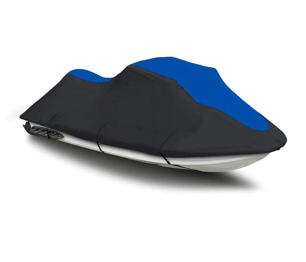 Charcoal / BLUE HEAVY-DUTY, PWC 600D JET SKI Cover Compatible for Yamaha Wave Runner FX 140 Cruiser 2003 2004