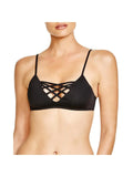LSpace Women's Jaime Strappy Bikini Top Swimwear, Charcoal Large