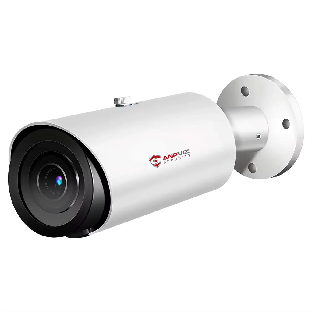 ANPVIZ 8MP Bullet Camera 4X Zoom Camera Support Human Vehicle Detection 30M IR Distance Built in Mic H.265 IP66