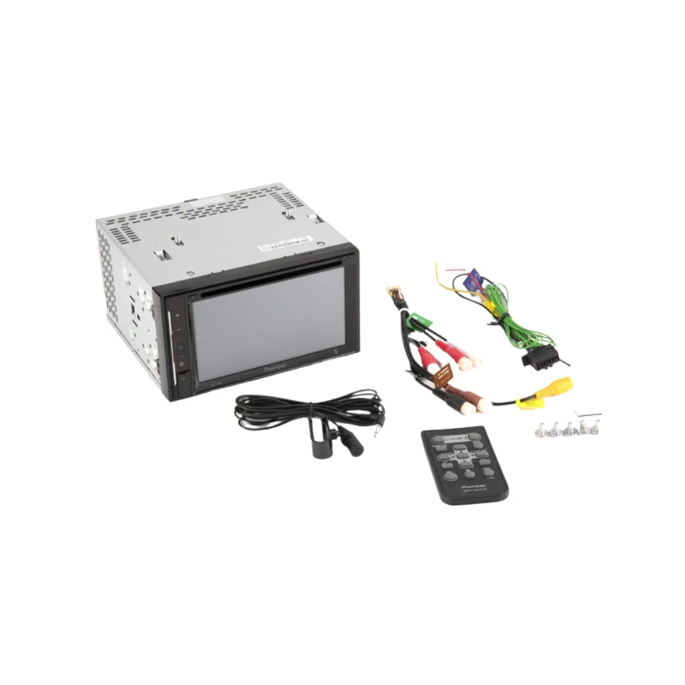 KIT4934 Bundle for 2014 Nissan Versa Note W/ Pioneer Double DIN Car Stereo with Bluetooth/Backup Camera/Installation Kit/in-Dash DVD/CD AM/FM 6.2" WVGA Touchscreen Digital Media Receiver