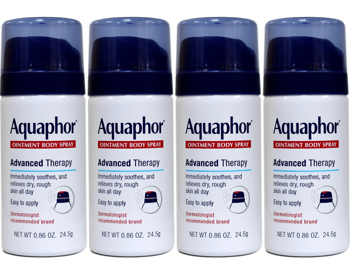 Aquaphor Ointment Body Spray Advanced Therapy Travel Size 0.86 oz Pack of 4