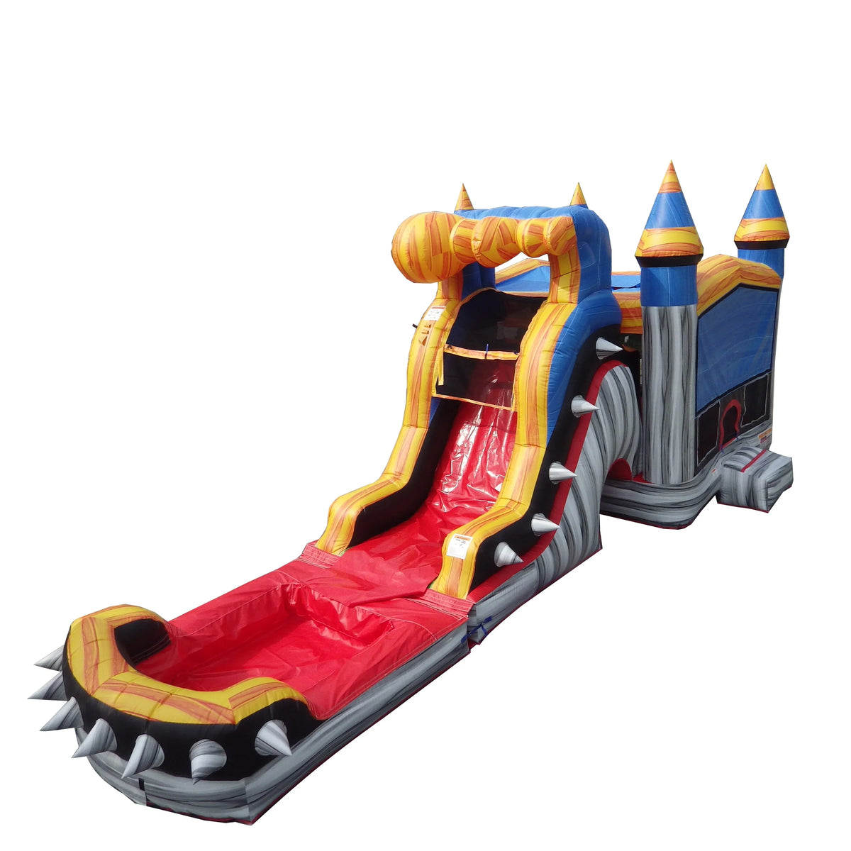 JumpOrange Titan Rocker Outdoor Commercial Grade Inflatable Bounce House Water Slide with Splash Pool for Kids and Adults with Blower