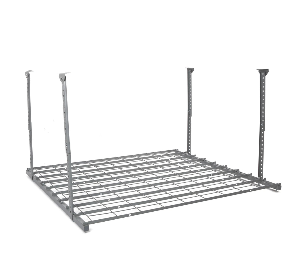 WORKPRO Overhead Garage Ceiling Rack, 48"L x 42"W x 28"H, Silver, 24'