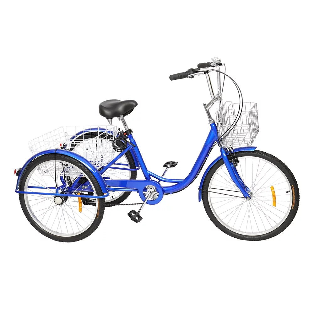 SalonMore Adult Tricycle Unit Wheel Men's Women's Bike, Blue