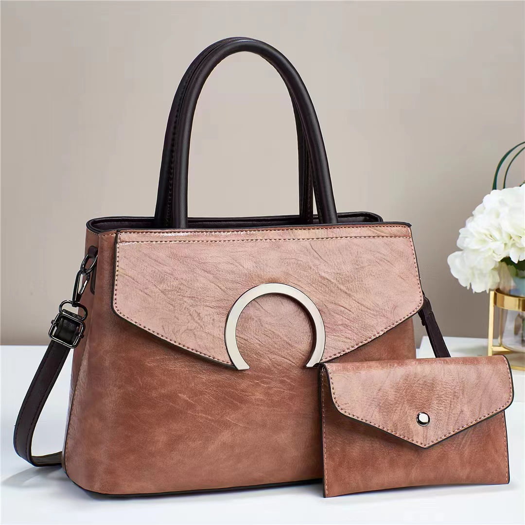 Junior Baobao Women's 2023 New European and American Handheld Women's Bag Fashion One Shoulder Women's Luggage Two Piece Set Mother Bag