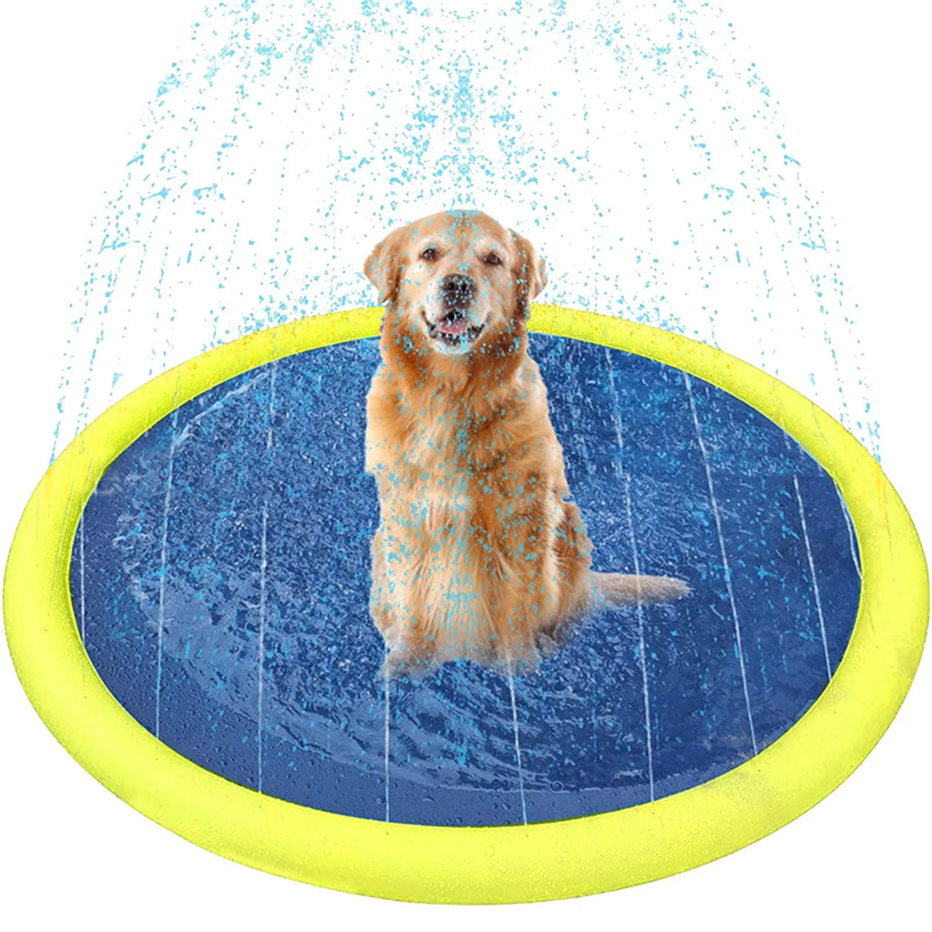 YHAIOGS Polymer Pet Spray Mat Outdoor Non Slip Splashing Mat Dog Swimming Bath Sprinkler Mat