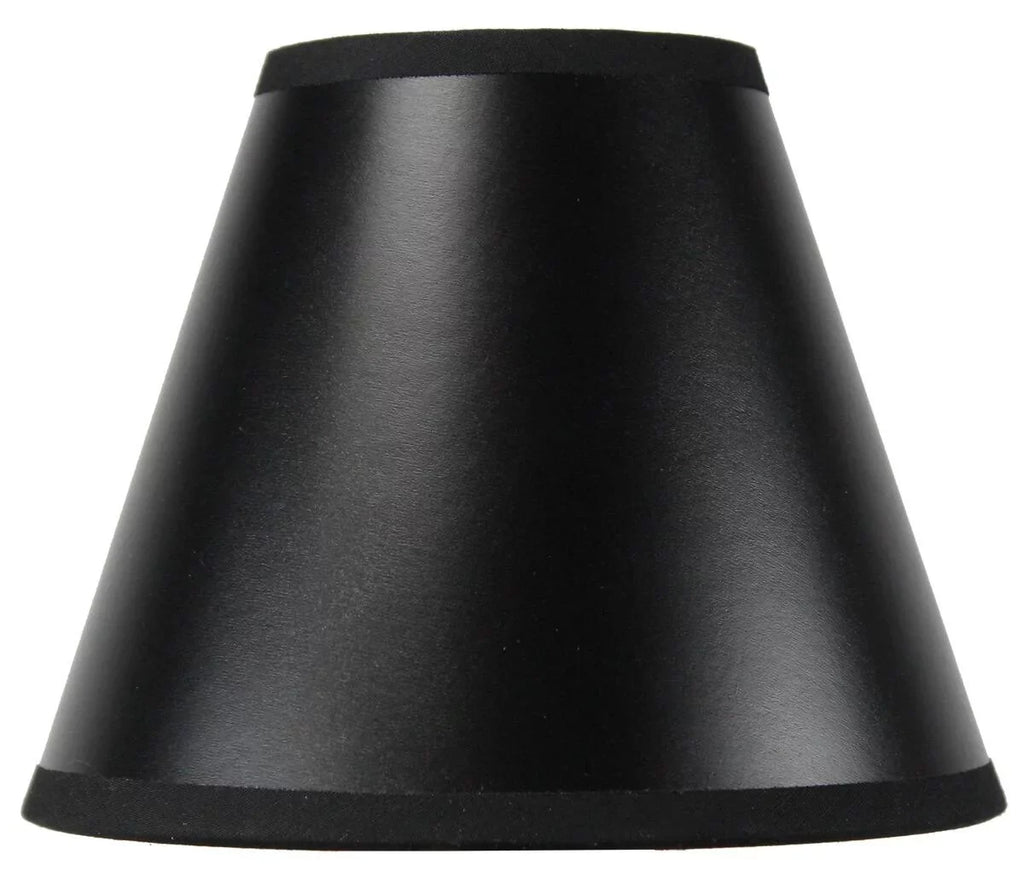 Set of 6 Charcoal Parchment Gold-Lined Chandelier Candle Clip Lamp Shade 3x6x5
