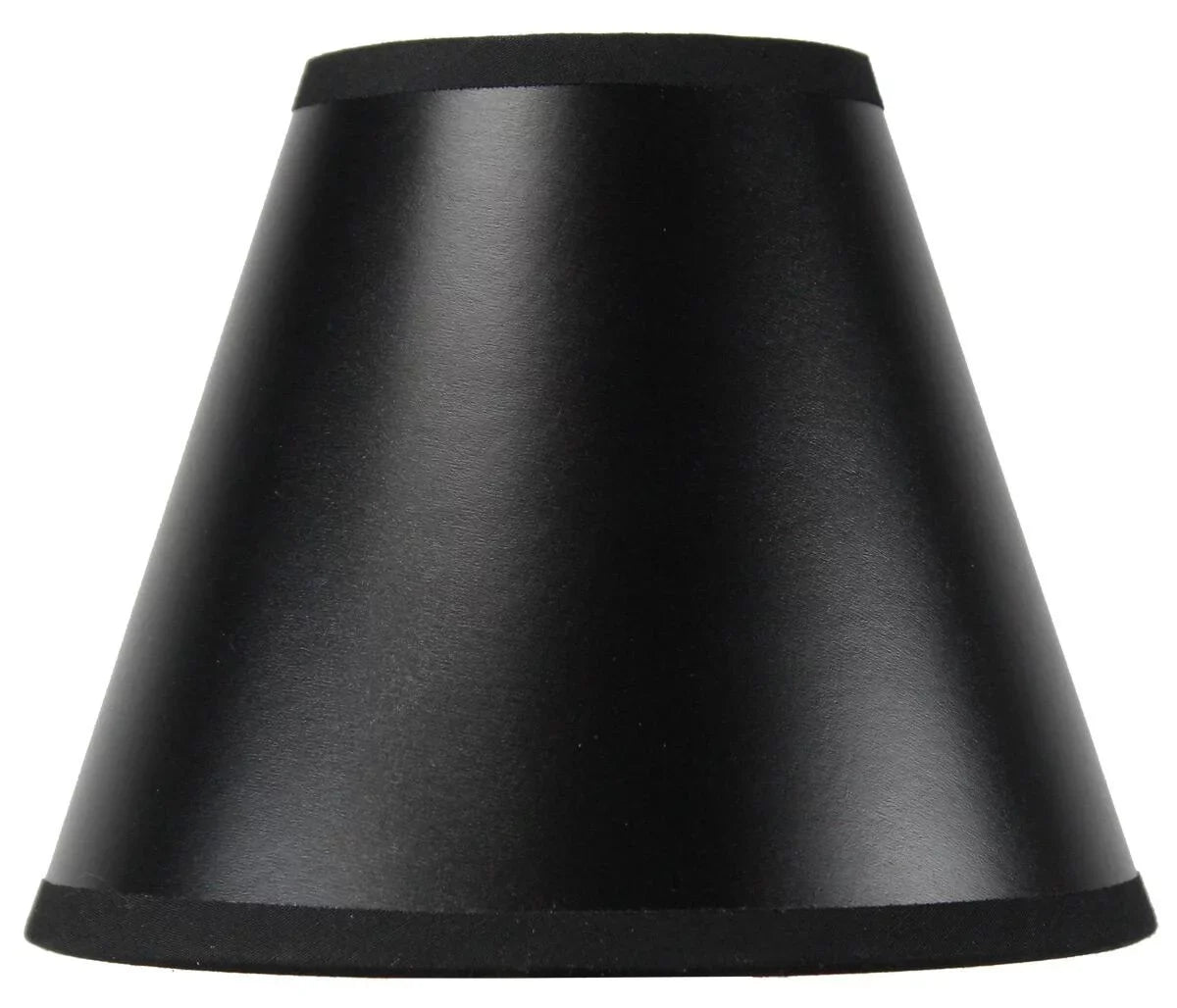 Set of 6 Charcoal Parchment Gold-Lined Chandelier Candle Clip Lamp Shade 3x6x5