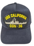USS California CGN-36 Ship HAT - Navy Blue - Veteran Owned Business