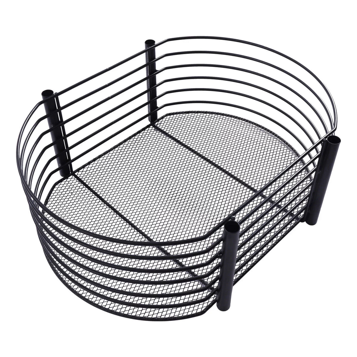 4 Tier Rolling Cart, Kitchen Storage Organizer Utility Cart, Metal Basket Storage Art Trolley Carts with Wheels, Dark