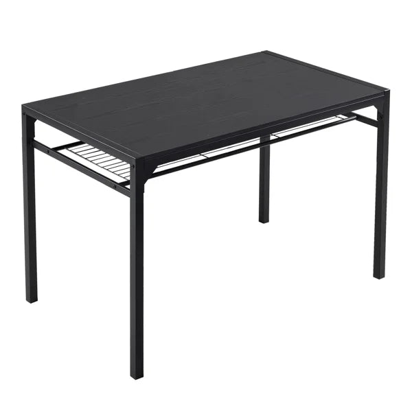 ALFRESCO Charcoal 4-Piece Dining Table Set for 4 - Includes 2 Chairs, 1 Bench, Ideal for Small Spaces
