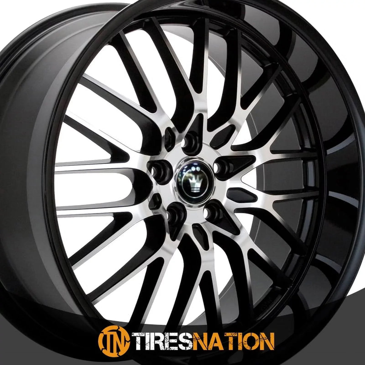 Konig 16MB Lace 17x8 5x112 +45et Gloss Dark With Machined Face Wheel