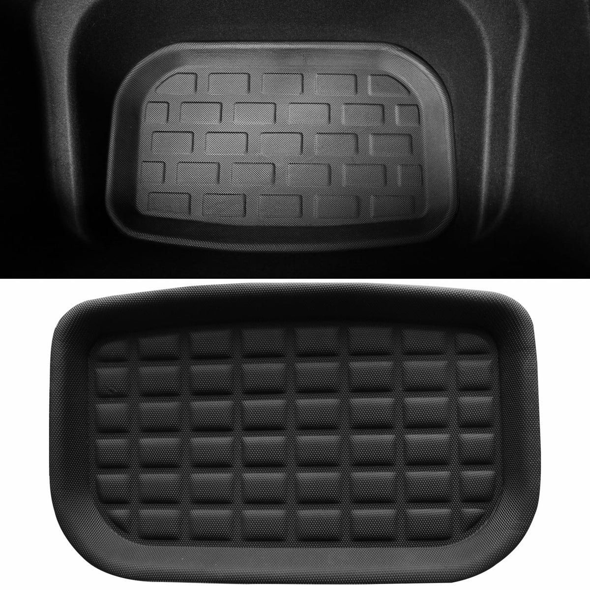 Ikon Motorsports Trunk Mats Cargo Liner Compatible with 2020-2023 Tesla Model Y, Onyx TPE 3D Molded Waterproof Anti-Slip Frunk Trunk Under Cargo Storage Liner Mat Interior Accessories 3PCS