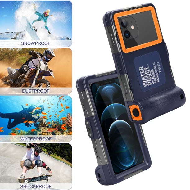 UrbanX Professional [15m/50ft] Swimming Diving Surfing Snorkeling Photo Video Waterproof Protective Case Underwater Housing for ZTE Blade A7 Vita And all Phones Up to 6.9 Unit LCD with Lanyard