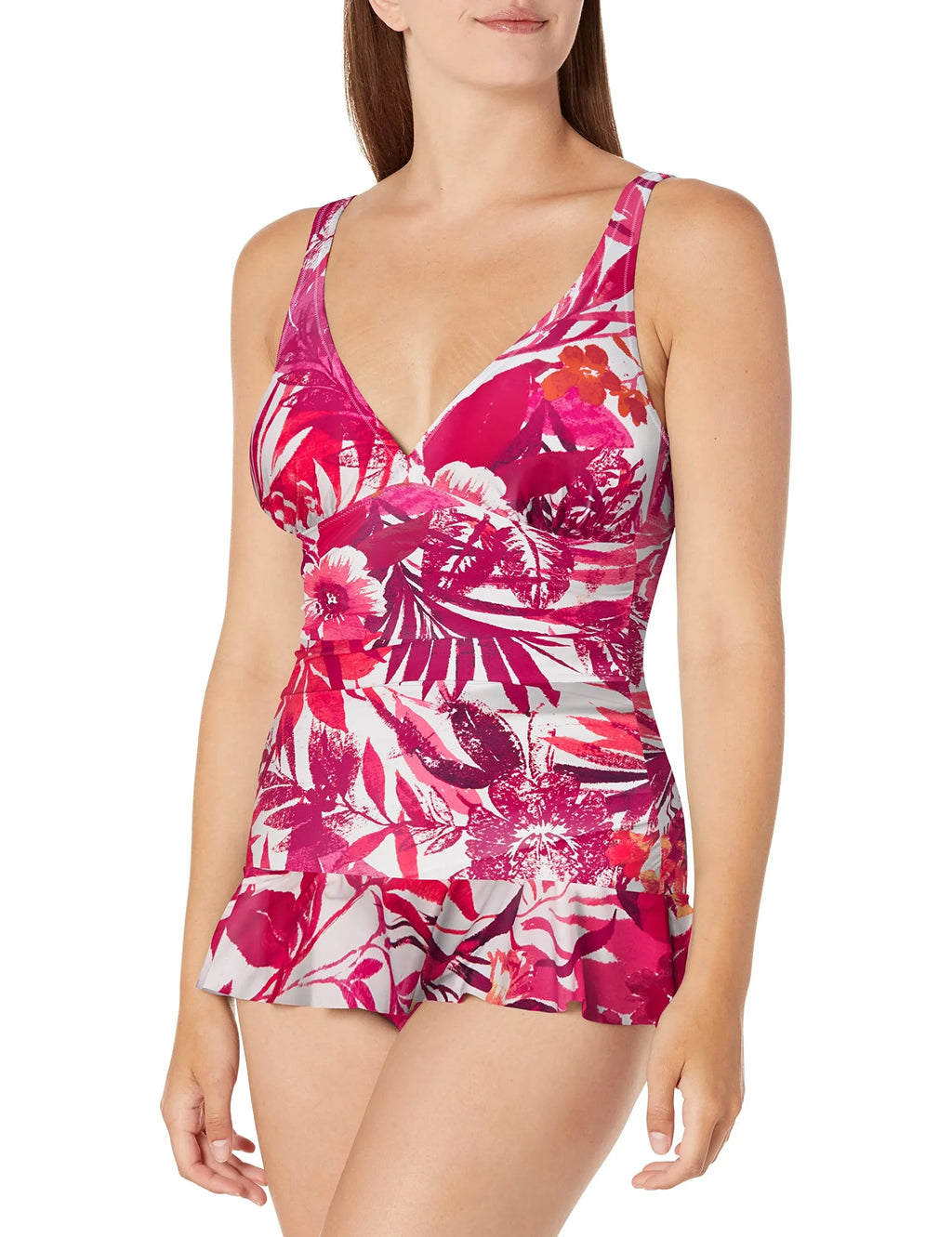 $144 Profile by Gottex Women's Escape in Bali D Cup Swimdress Size 6D
