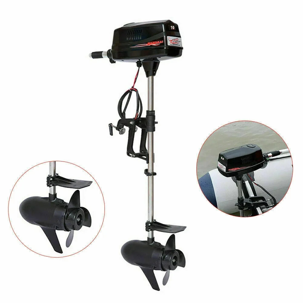 Wuzstar 60V 10HP Electric Outboard Motor Brushless Fishing Boat Engine w/Propel 2.2KW