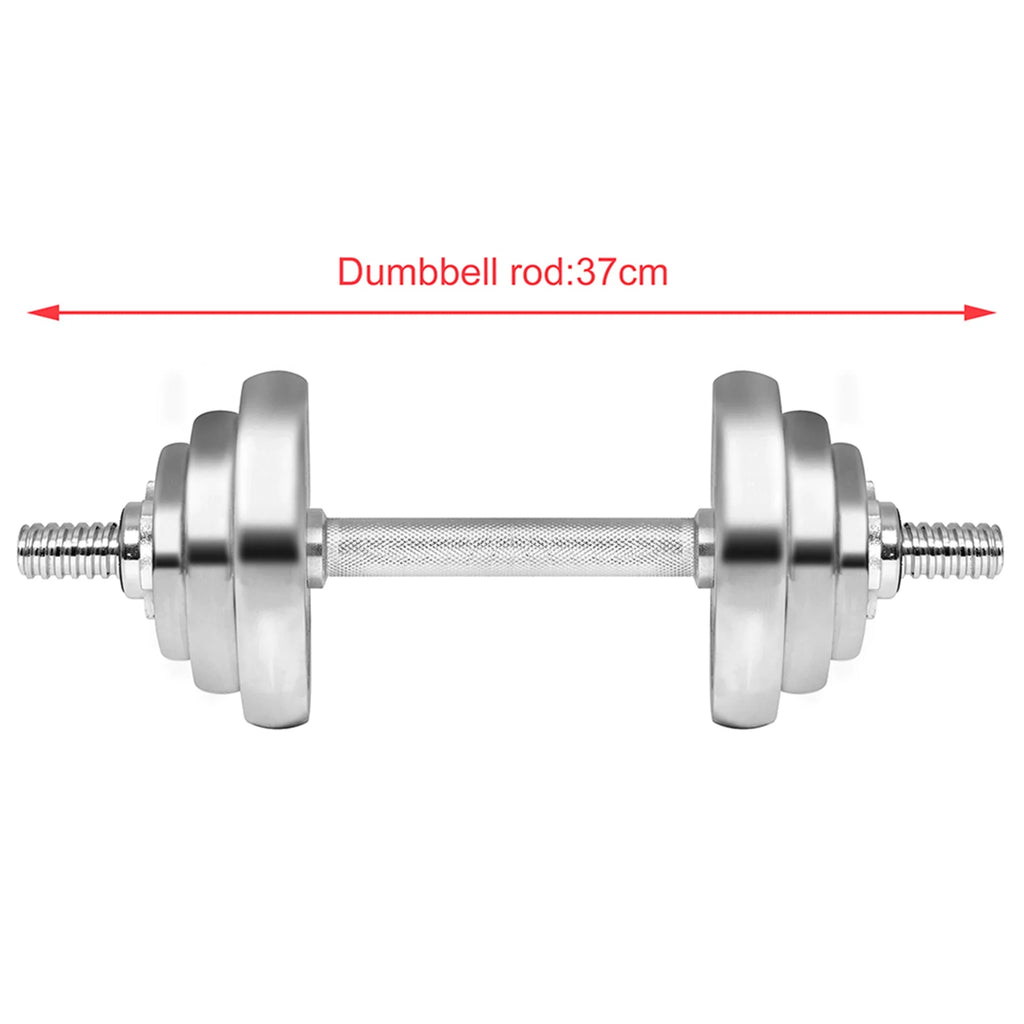 SAYFUT 66LB Dumbbell Weight Set Detachable Fitness Dumbbells Barbells Adjustable for Gym Household Exercise, Silver