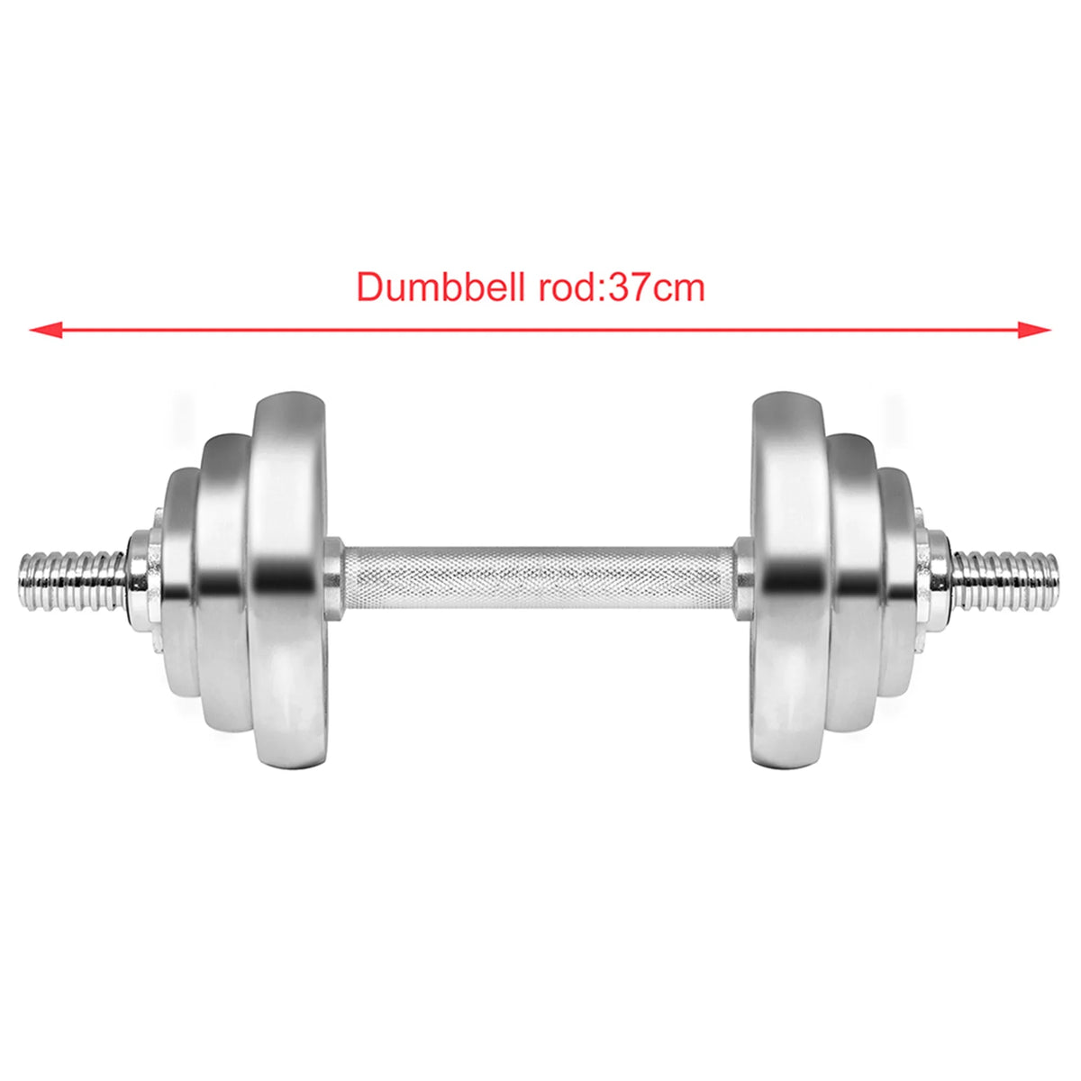 SAYFUT 66LB Dumbbell Weight Set Detachable Fitness Dumbbells Barbells Adjustable for Gym Household Exercise, Silver