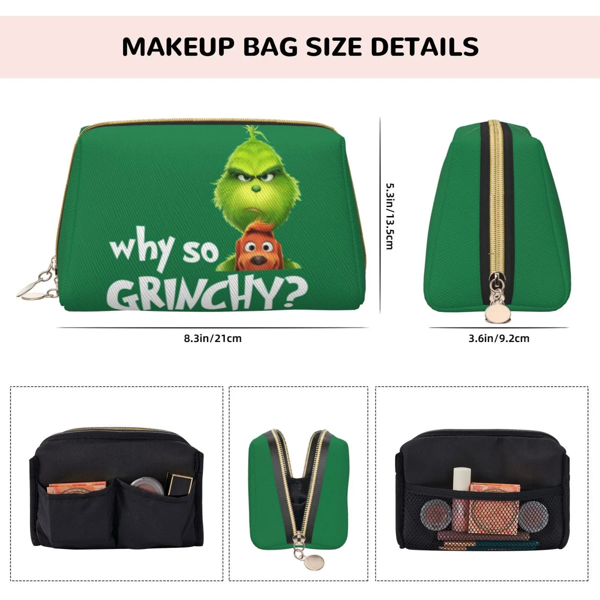 Funny Unit Cosmetic Bag Makeup Organizer Leather Portable Pouch Gift Travel Toiletry Bag Storage Purse